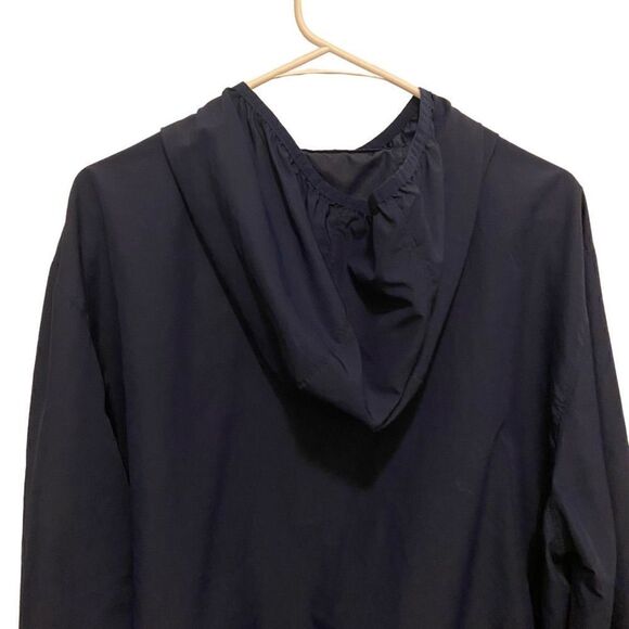 Land's End Navy Blue Nylon Windbreaker Long Sleeve Jacket Size Large - Picture 7 of 12